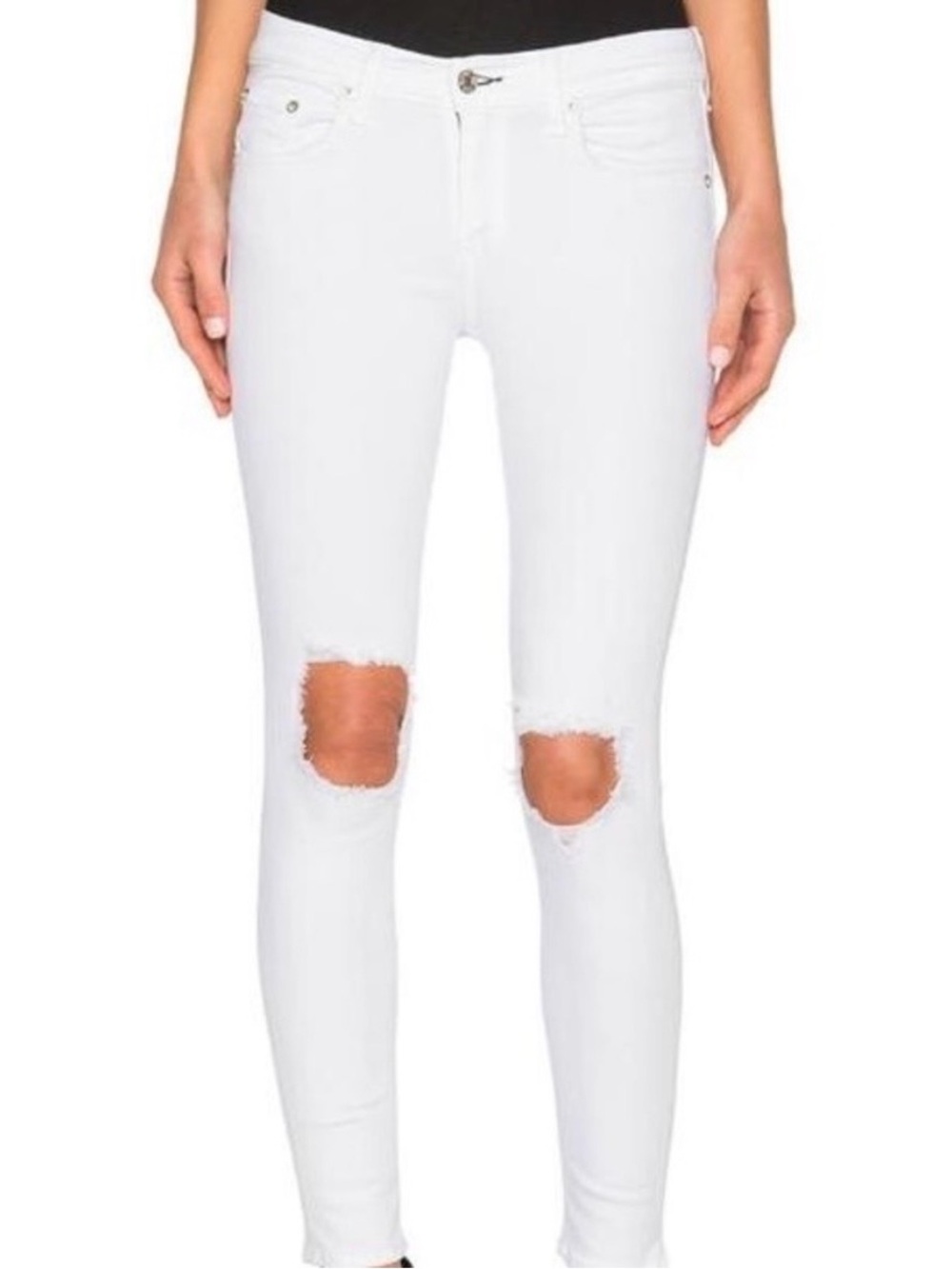 rag & bone white capri denim jeans Size:26